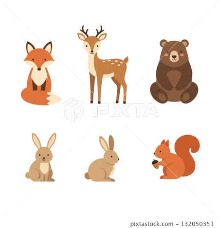 各種動物插圖集素材 各種動物插圖集素材 132050351