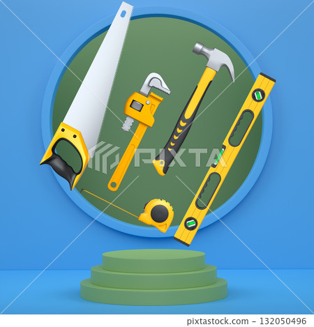 Abstract scene or podium for product showcase on monochrome background. Abstract scene or podium for product showcase on monochrome background. 132050496