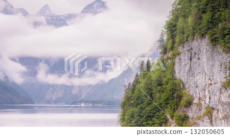 Konigsee lake near Jenner mount in Berchtesgaden National Park, Alps Germany Konigsee lake near Jenner mount in Berchtesgaden National Park, Alps Germany 132050605