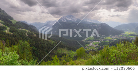 Konigsee lake from Jenner mount in Berchtesgaden National Park, Alps Germany Konigsee lake from Jenner mount in Berchtesgaden National Park, Alps Germany 132050606