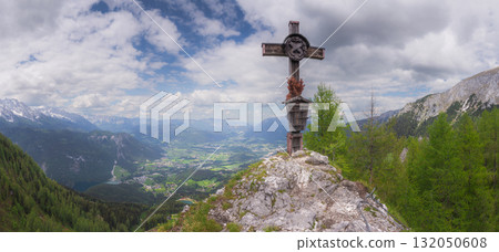 Mountain valley near Klettersteige am Jenner in Berchtesgaden National Par, Alps 132050608