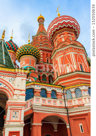 St. Basil's Cathedral on Red Square in Moscow, Russia 132050639