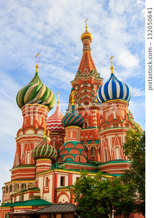 St. Basil's Cathedral on Red Square in Moscow, Russia 132050641