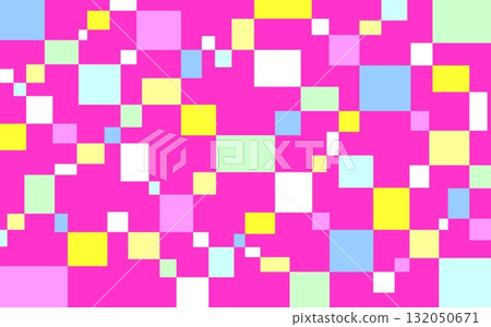 Geometric pattern, square, pink 132050671