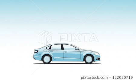 A refreshing light blue urban sedan A refreshing light blue urban sedan 132050719