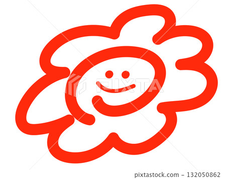 素材 花丸微笑 花丸圖示 手寫 手繪 132050862