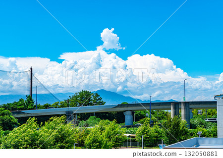 [Kanagawa Prefecture] Summer clouds floating in the nature of Chigasaki 132050881