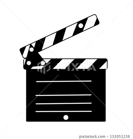 Black and white movie clapperboard 132051238