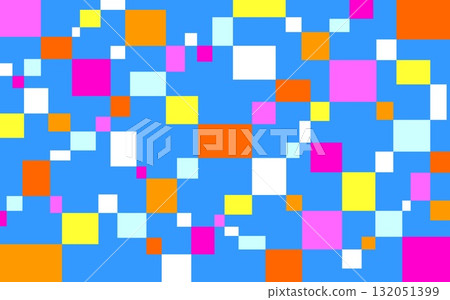 Geometric pattern, square, blue Geometric pattern, square, blue 132051399