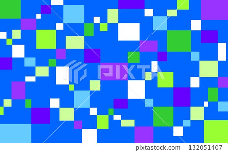 Geometric pattern, square, blue 132051407