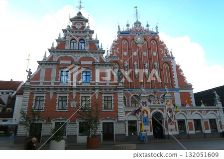 Hall of the Blackheads on Town Hall Square in the old town of Riga 132051609