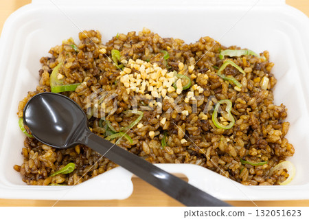 Delicious green onion and soy sauce fried rice 132051623