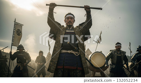 世紀之戰。將軍指揮戰鬥的場景。 世紀之戰。將軍指揮戰鬥的場景。 132052234