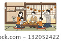 Handmade by the family! Jack-o'-lanterns decorating a Japanese-style room 132052422