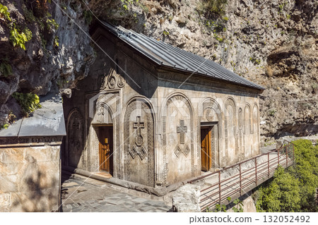 Mgvimevi Convent carved into the rock near Chiatura 132052492