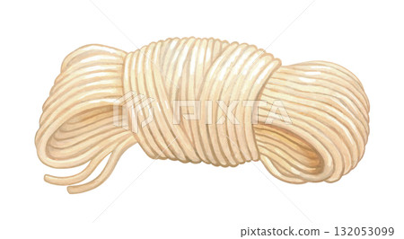 Illustration of knotted shirataki noodles 132053099