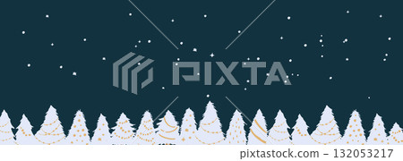 手繪聖誕樹插圖。 12 月聖誕節背景。 手繪聖誕樹插圖。 12 月聖誕節背景。 132053217