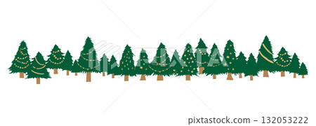 Hand drawn Christmas tree illustration. December Christmas background. Hand drawn Christmas tree illustration. December Christmas background. 132053222