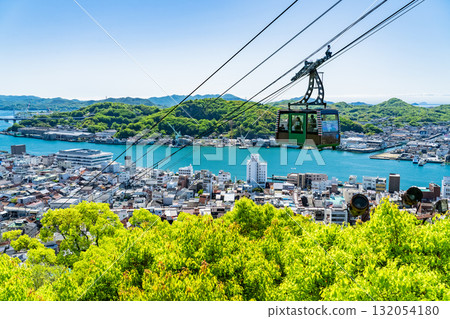 <Hiroshima Prefecture> Panoramic view of Onomichi cityscape and hilltop view 132054180