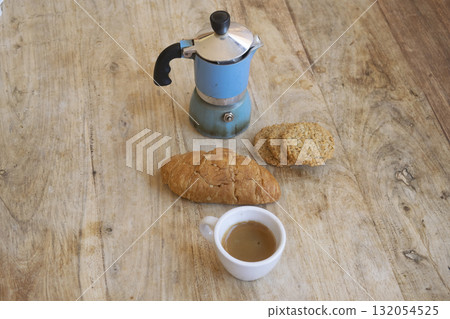 anti aging cream tube on wooden surface with white towel background 132054525