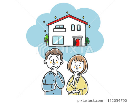 新建、渴望、夫婦、向量 132054790