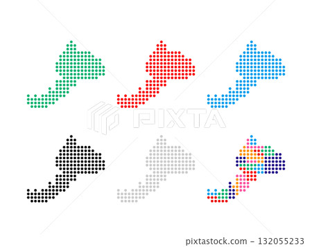 Pixel art map_Fukui prefecture_Circle dot-02 132055233