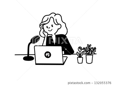 Illustration of a woman 132055376