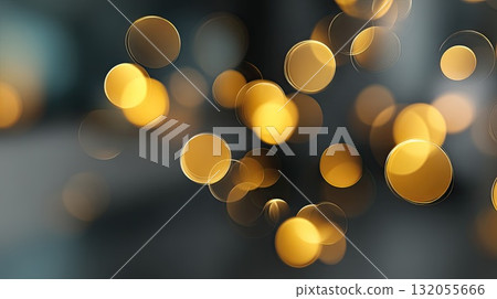 Golden bokeh lights sparkle softly, adding warmth and charm to the surroundings in a cozy evening setting Golden bokeh lights sparkle softly, adding warmth and charm to the surroundings in a cozy evening setting 132055666