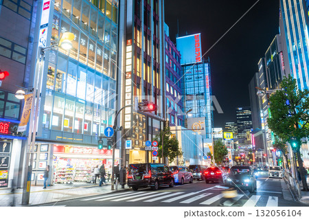 東京：新宿東口，霓虹燈閃耀的繁華購物區 132056104