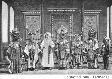 19th Century Buddhist Studies Illustrations Tibetan Buddhism Cham 132056515