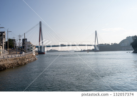 Dolsandaegyo Bridge in Yeosu, Korea 132057374