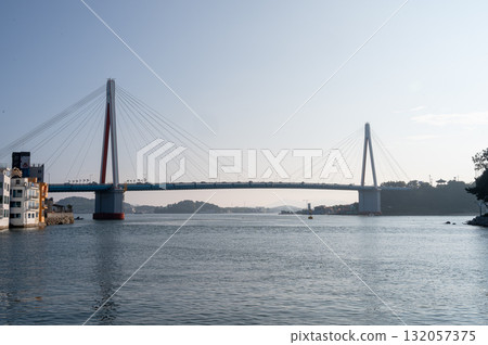 Dolsandaegyo Bridge in Yeosu, Korea 132057375