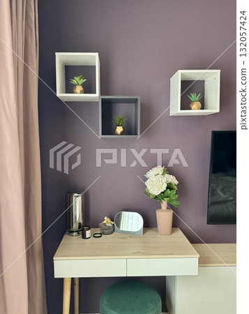 modern living room in a stylish interior of a new apartment with designer renovation modern living room in a stylish interior of a new apartment with designer renovation 132057424