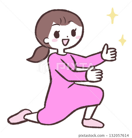 一位女士受到表揚的插圖 一位女士受到表揚的插圖 132057614