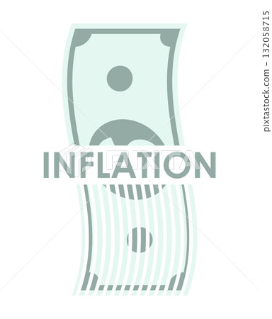 American dollar bill is cut into unnecessary paper strips by a paper shredder. Losses from high inflation and devaluation. Cartoon vector isolated on white background American dollar bill is cut into unnecessary paper strips by a paper shredder. Losses from high inflation and devaluation. Cartoon vector isolated on white background 132058715