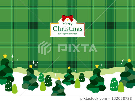Checkered Christmas background material 132058728