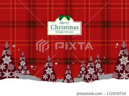 Checkered Christmas background material Checkered Christmas background material 132058730