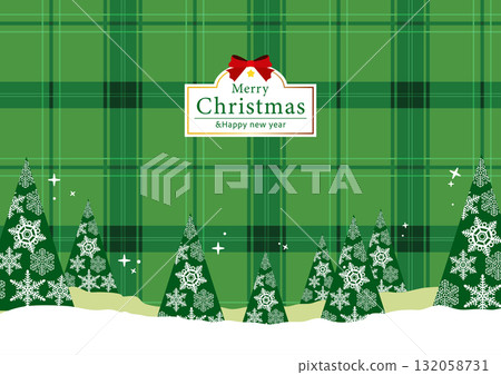 Checkered Christmas background material 132058731