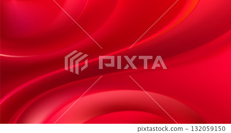 Red luxury silk bg. Premium wave fabric flow for cosmetics product design. Red luxury silk bg. Premium wave fabric flow for cosmetics product design. 132059150