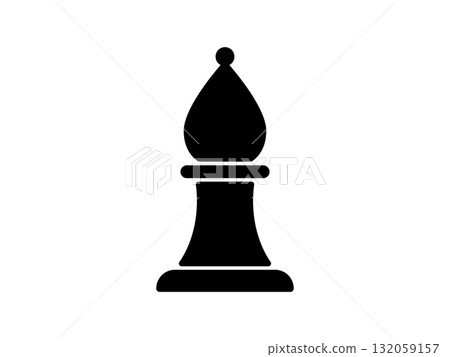 Monotone chess piece bishop icon Monotone chess piece bishop icon 132059157