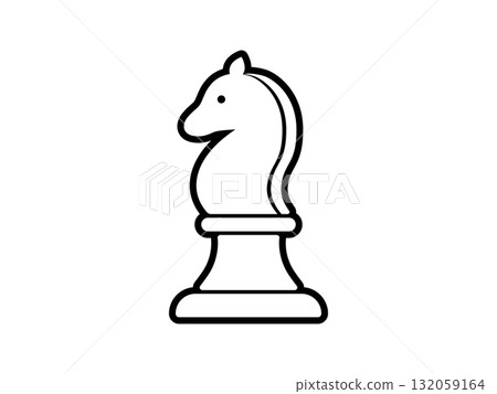 Chess Knight Icon Monotone 132059164