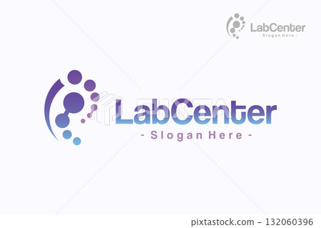 Molecule system icon vector. Medical lab logo. Healthy and science logo design template. 132060396