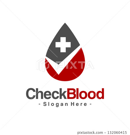 Blood test icon vector. Hospital logo concept. Blood test icon vector. Hospital logo concept. 132060415