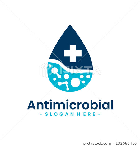 Antimicrobial icon vector. Science logo concept. Antimicrobial icon vector. Science logo concept. 132060416