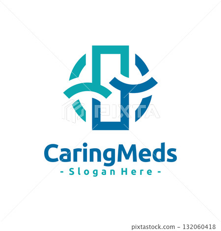 Abstract medical cross icon vector. Hospital logo concept. Abstract medical cross icon vector. Hospital logo concept. 132060418