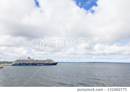 Port scenery of Tallinn, the capital of Estonia, one of the Baltic states 132060775