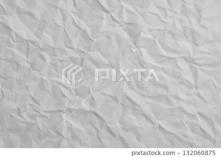 Wrinkled light grey paper texture background 132060875