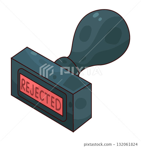 illustration of Stamp Rejected illustration of Stamp Rejected 132061824
