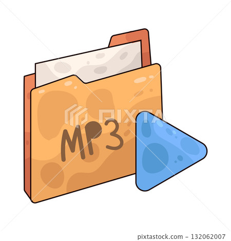 illustration of MP3 illustration of MP3 132062007