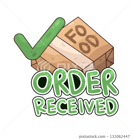 illustration of Food Order Received 132062447